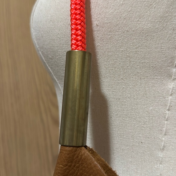 Wildwood Oyster Co. Mermaid Purse - Beach Nut Leather/Neon Orange Rope - Picture 4 of 10